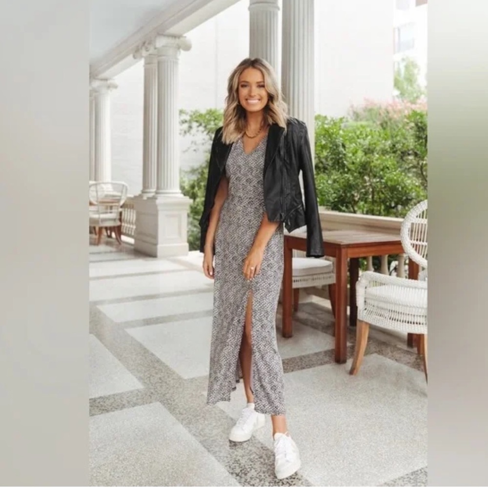 WAYF | BFF Dede x Emily Alexa leopard print midi dress
